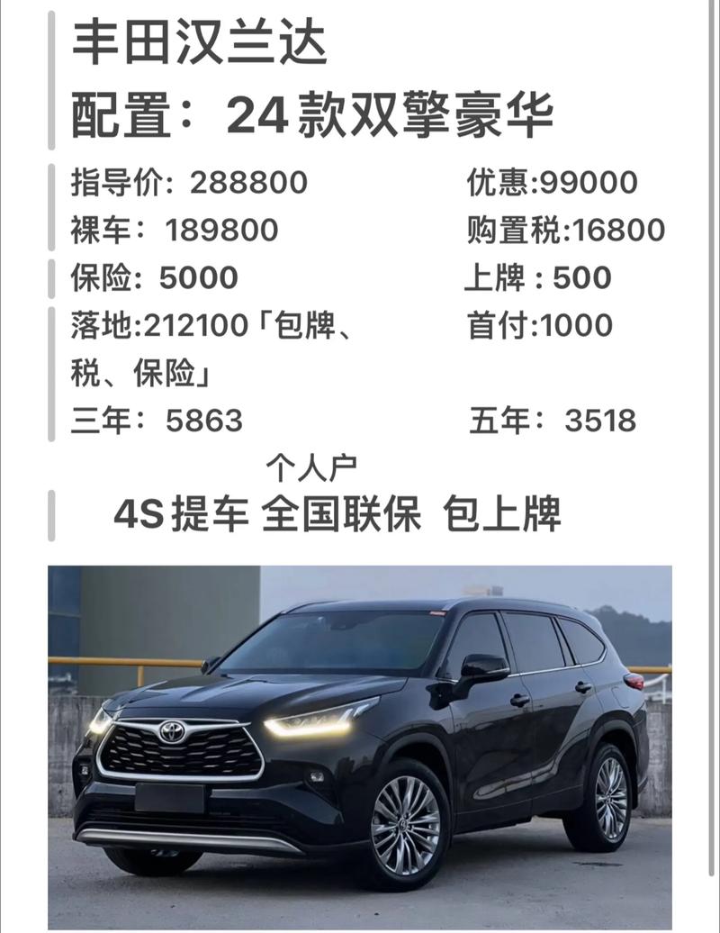 汉兰达第四代油电混合动力／汉兰达第四代油电混合动力多少钱